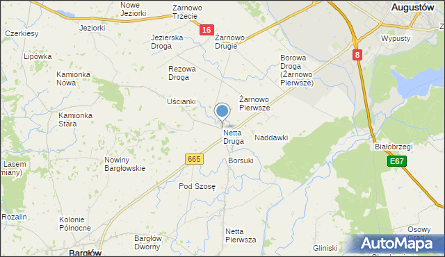 mapa Netta Druga, Netta Druga na mapie Targeo